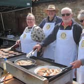 Market Rasen Rotarians were kept busy serving sausages at Open Farm Sunday.
