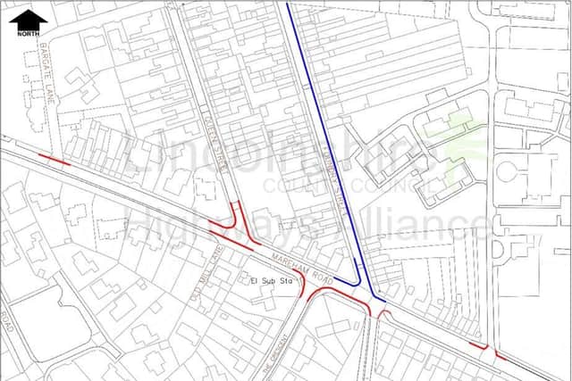 The proposed introduction of No Waiting at any time restrictions on Mareham Road, The Crescent and Queen Street.