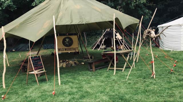 Wild crafts at Stourton estates during the Wolds Outdoor Festival.