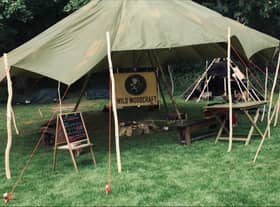 Wild crafts at Stourton estates during the Wolds Outdoor Festival.