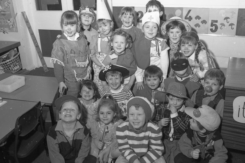 These youngsters from Butterwick Primary School donned fancy dress for Comic Relief in 1993.