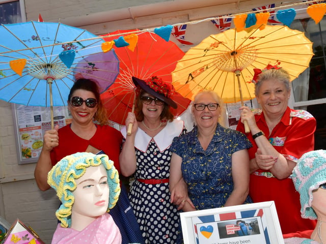 Keeping cool (from left) Jo Drury, Yvonne Brant, Wendy Marshall and Pam Hall, friends of Baccaus Hotel