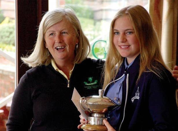 Kenwick Park's Abigail Scott receives the Butlin Trophy.