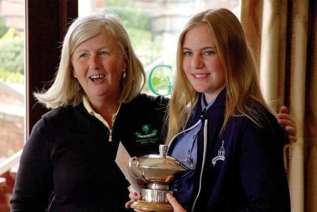 Kenwick Park's Abigail Scott receives the Butlin Trophy.