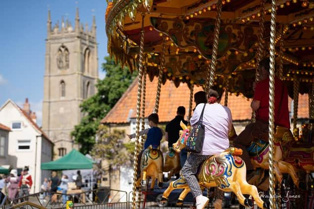 Carousel rides added to the atmosphere. Photo: Graydon Jones