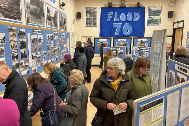 The Sutton-on-Sea flooding memorial at the Meridale Centre.