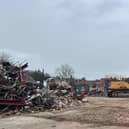 All that remains of the former B&M/Dunelm building.