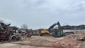 All that remains of the former B&M/Dunelm building.