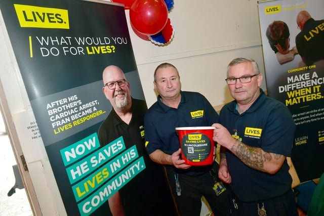 Saving lives (from left) are David Hewitt and Darryl Towers of Skegness LIVES