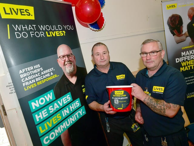 Saving lives (from left) are David Hewitt and Darryl Towers of Skegness LIVES