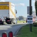 Traffic queued back from the scene of the collision at Anwick on the A153. Photo: Jayne Bond