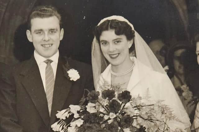 Keith and Barbara on their wedding day in 1955.