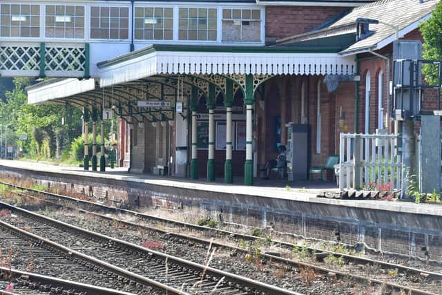 A deserted Sleaford railway station.