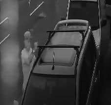 The man wanted in connection with vehicle interference.