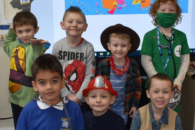 Colourful characters from World Book Day.