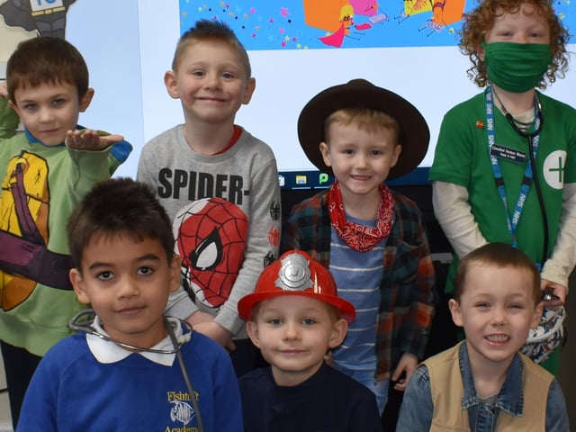 Colourful characters from World Book Day.