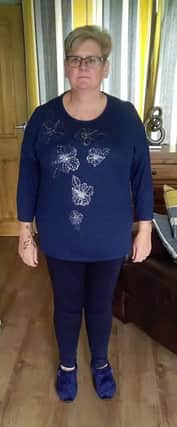 Sue Binley before her four stone weight loss with Slimming World.