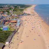 An aerial view of Mablethorpe beach, which was praised in the Buzz Capital study.