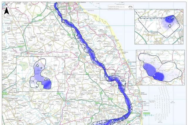 Preferred corridor through Lincolnshire.