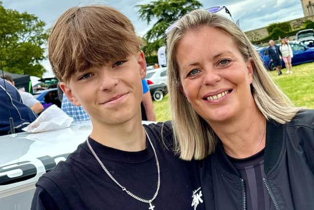 Josh Watts and his mum, Fiona.