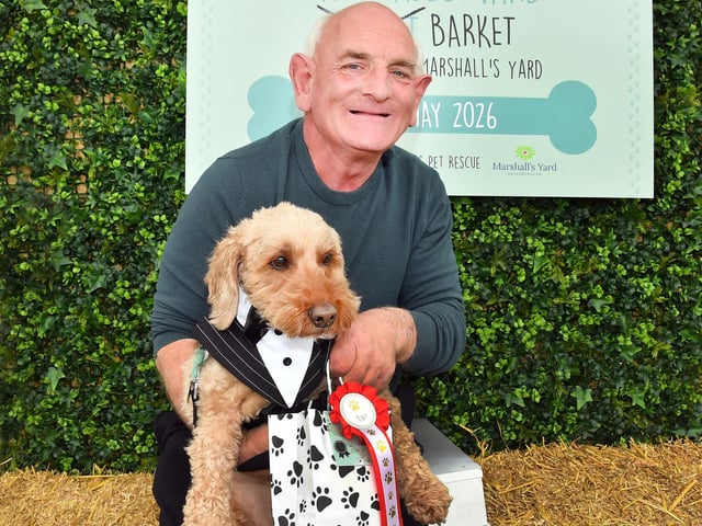 Winner Alfie, with Barry Priestley