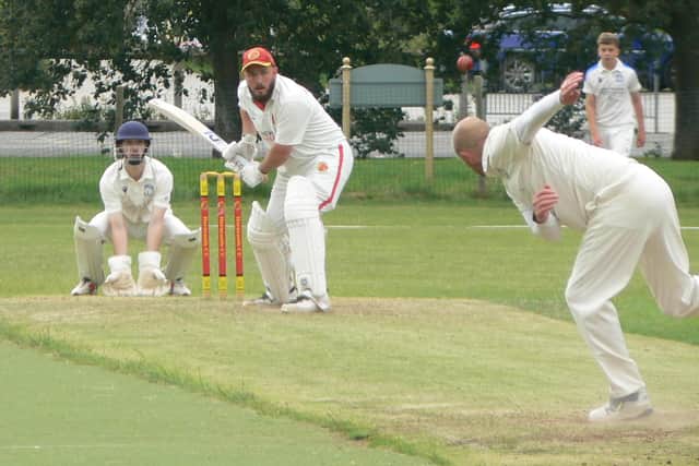 Micheal Ackerman in action for Horncastle IIs in their clash against Bracebridge Heath  (Picture: Clare Noton)