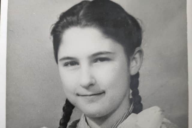 Wartime school photo of Valerie