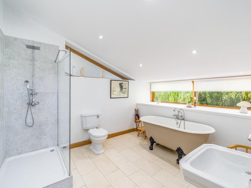 The bathroom.