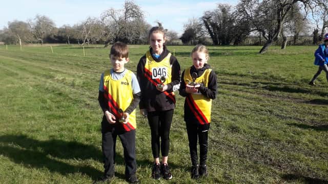Boston AC's Ellis Richardson, Rose Pell and Amelia Ambrose.