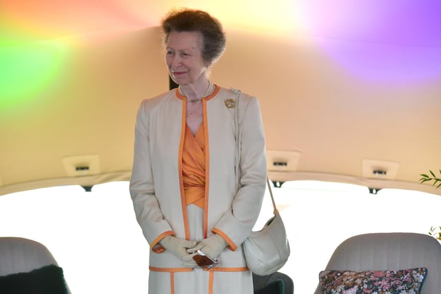 Princess Anne received a presentation from Lincolnshire Agricultural Society during her visit to the show.