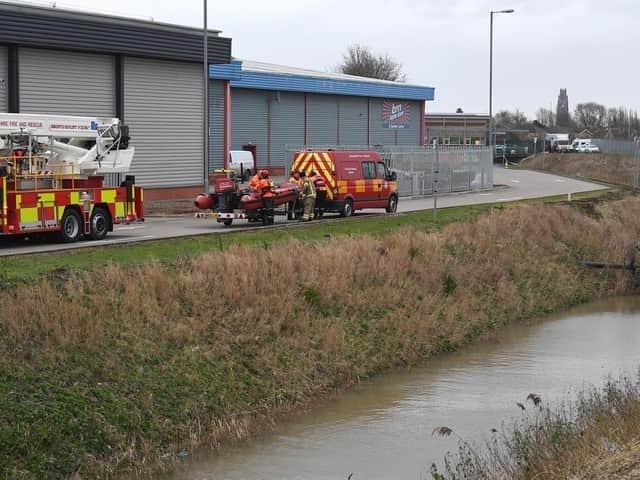 Emergency services at the scene where Mr Stolarek's body was found.