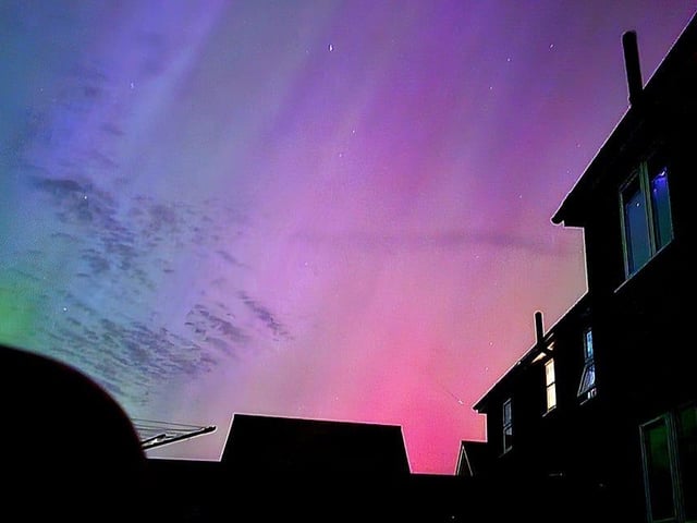 The Northern Lights above Skirbeck, courtesy of Lisa Grevatt.