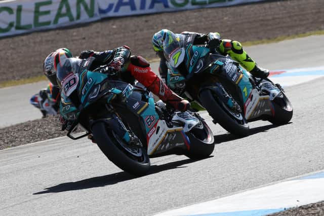Peter Hickman leads the way at Knockhill. Photo: David Yeomans