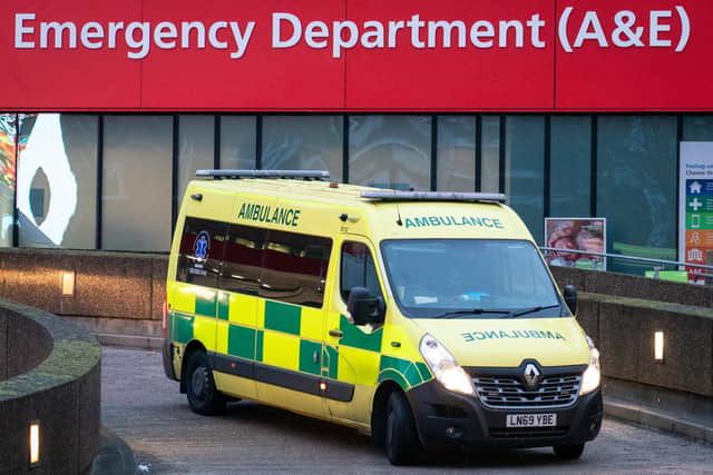 File photo dated 06/01/22 of an ambulance outside a Accident and Emergency Department. The head of the NHS has told hospitals to prepare public health campaigns to help "minimise" pressure on A and E departments over the winter. Issue date: Saturday August 20, 2022.