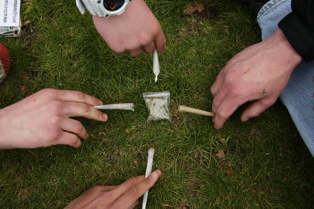 A '420 Celebration' pro-cannabis event organised by Norml-UK, a group seeking to reform British cannabis laws - at Speakers' Corner in Hyde Park, central London.