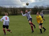 Action from Barnetby's win over Ashby Bowl.