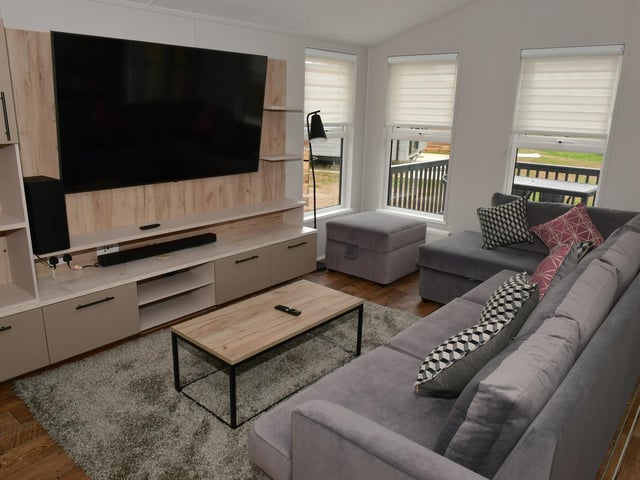A lounge area in one of the luxury lodges.