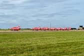 The Red Arrows put on a spectacular display for guests at the parade