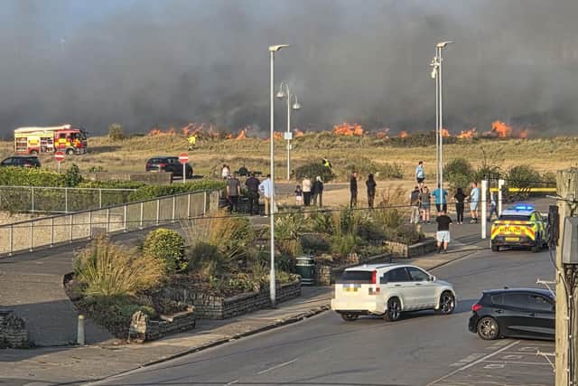 A photo of the fire taken by Beach Court Skegness.