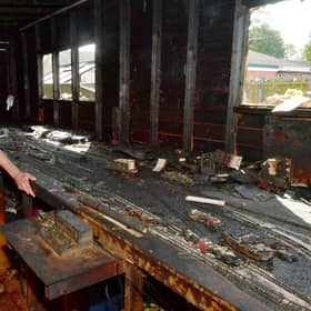 Sean Malone of Boston, shows us the devastating impact of the fire on his model railway collection and sentimental items from his family travels.