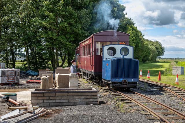 The renovated old coal house is part of the new station under construction at the line’s South Loop terminus, inthe Skegness Water Leisure Park