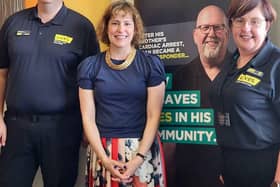 From left: Chris Cole, Director of Operations,  with Victoria Atkins MP and Nikki Cooke, LIVES Chief Executive.