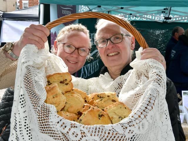 L-R Emma Cox and Sharon Morrison of Sharon's Traditional Scones, Market Rasen. Photo: David Dawson