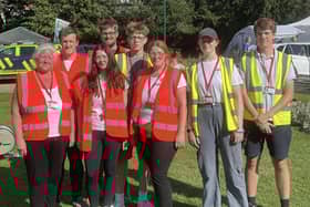 Janet Boultby (front left) and Caroline Miller (third from left) with family who form a big part of the committee.