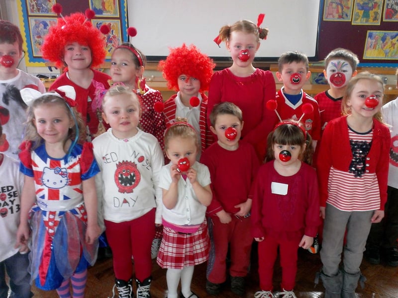 Pupils at Eastfield Primary School, in Louth, baked cakes for charity as part of Red Nose Day 2013.