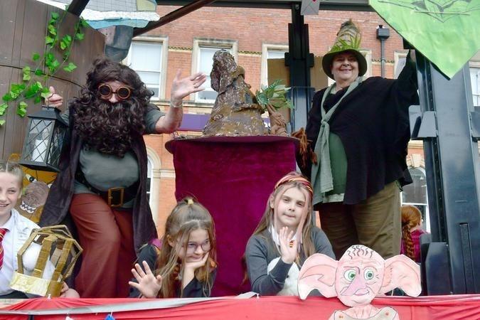 The Harry Potter float by the Girl Guides won first place in Class 4.