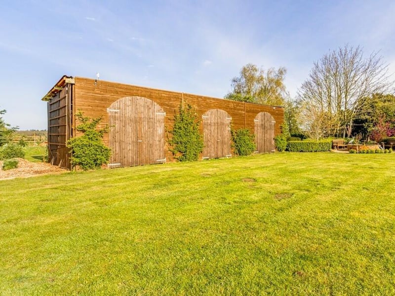 The tractor shed.