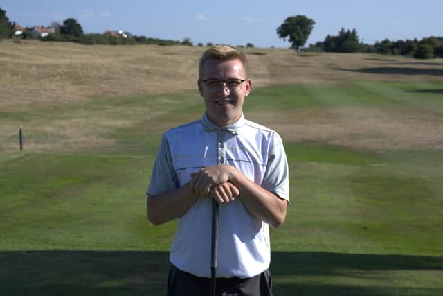 Adrian Goodyear pictured during his 108-hole charity challenge for Macmillan.