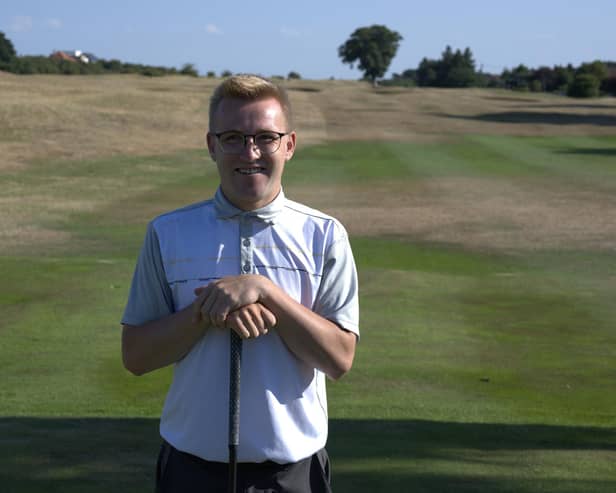 Adrian Goodyear pictured during his 108-hole charity challenge for Macmillan.