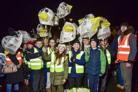 Wyberton Primary Academy pupils with their contributions to the parade - ugly ducklings.